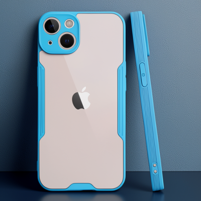 Apple İphone 14 Kılıf Platin Silikon - Mavi
