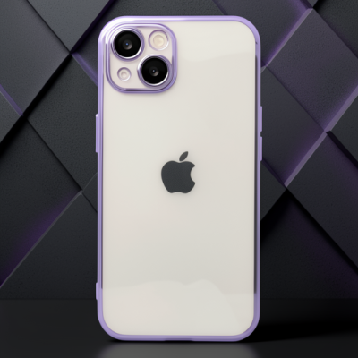 Apple İphone 14 Kılıf Razer Lensli Silikon - Mor