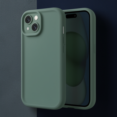Apple İphone 14 Kılıf Viera Silikon - Koyu Yeşil