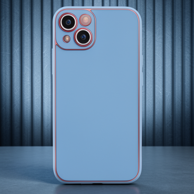 Apple İphone 14 Plus Kılıf Coco Deri Silikon Kapak - Sky Blue