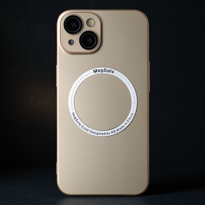 Apple İphone 14 Plus Kılıf Jack Magneticsafe Lens Silikon - Gold