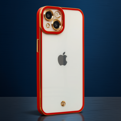 Apple İphone 14 Plus Kılıf Liva Lens Silikon - Kırmızı