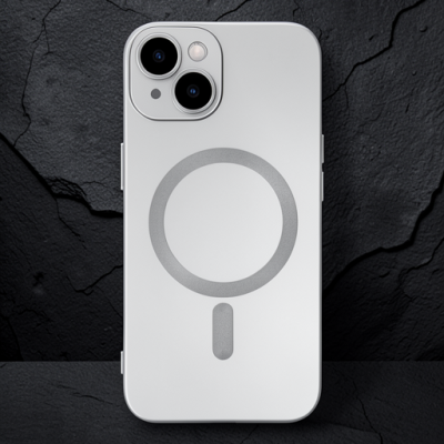 Apple İphone 14 Plus Kılıf Moshi Lens Magneticsafe Silikon - Gümüş