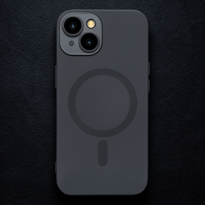 Apple İphone 14 Plus Kılıf Moshi Lens Magneticsafe Silikon - Siyah