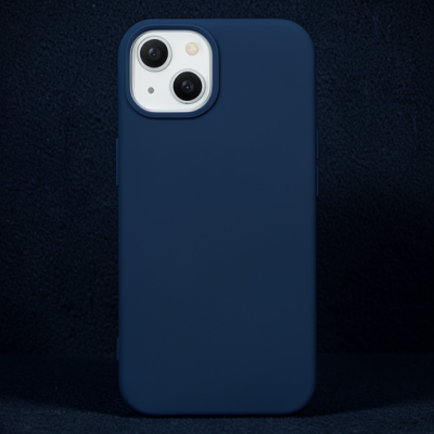 Apple İphone 14 Plus Kılıf Nano İçi Kadife Silikon - Lacivert