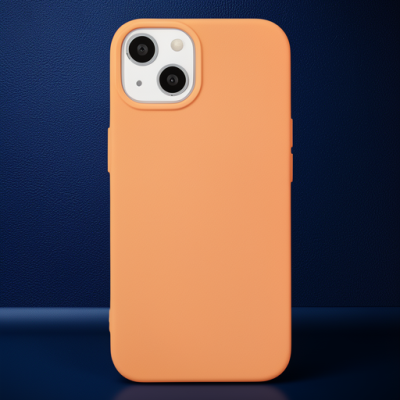 Apple İphone 14 Plus Kılıf Nano İçi Kadife Silikon - Turuncu
