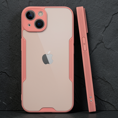 Apple İphone 14 Plus Kılıf Platin Silikon - Pembe