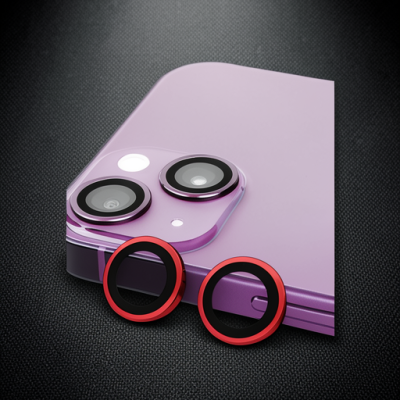 Apple İphone 14 Plus Raze Metal Kamera Lens - Kırmızı