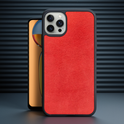 Apple İphone 14 Pro Kılıf Aras Deri Kapak - Kırmızı