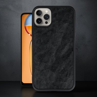 Apple İphone 14 Pro Kılıf Aras Deri Kapak - Siyah