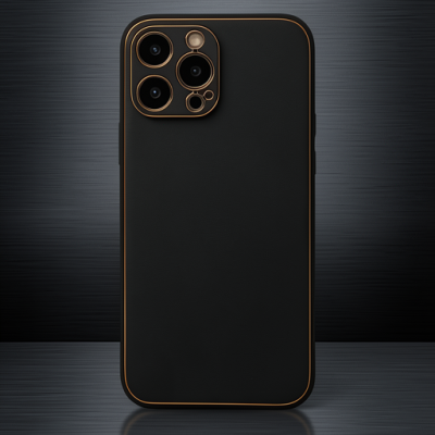 Apple İphone 14 Pro Kılıf Coco Deri Silikon Kapak - Siyah