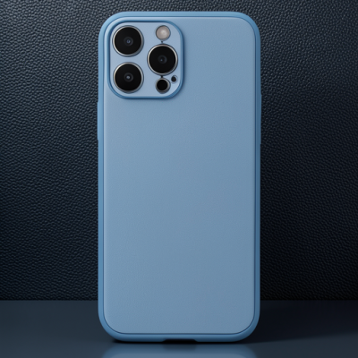 Apple İphone 14 Pro Kılıf Coco Deri Silikon Kapak - Sky Blue