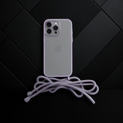 Apple İphone 14 Pro Kılıf Divo Lazer Askılı Magsafe Kapak - Lila