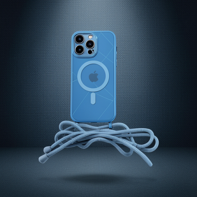 Apple İphone 14 Pro Kılıf Divo Lazer Askılı Magsafe Kapak - Sierra Blue