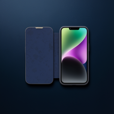 Apple İphone 14 Pro Kılıf Dolpin Kapaklı - Lacivert