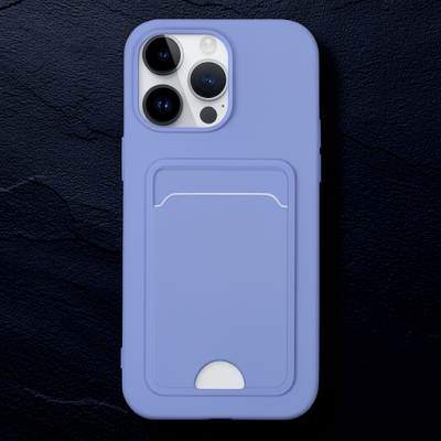 Apple İphone 14 Pro Kılıf Kelvin Kartvizitli Silikon - Lila