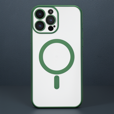 Apple İphone 14 Pro Kılıf Kross Magneticsafe Kapak - Koyu Yeşil