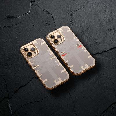 Apple İphone 14 Pro Kılıf Mekanik Bumper Kapak - Gold