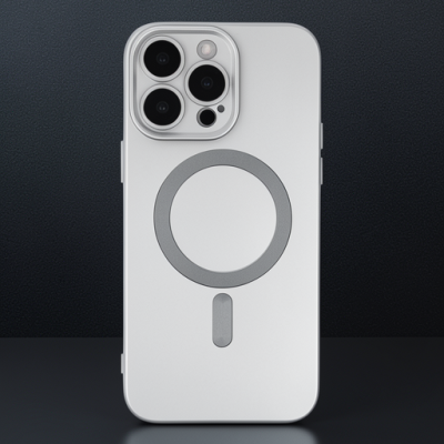 Apple İphone 14 Pro Kılıf Moshi Lens Magneticsafe Silikon - Gümüş