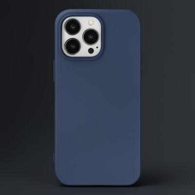 Apple İphone 14 Pro Kılıf Nano İçi Kadife Silikon - Lacivert
