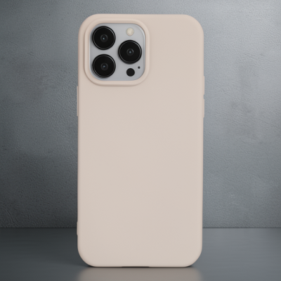 Apple İphone 14 Pro Kılıf Nano İçi Kadife Silikon - Pudra