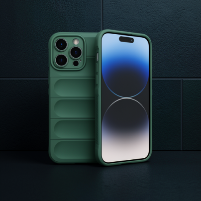 Apple İphone 14 Pro Kılıf Optimum Silikon - Koyu Yeşil