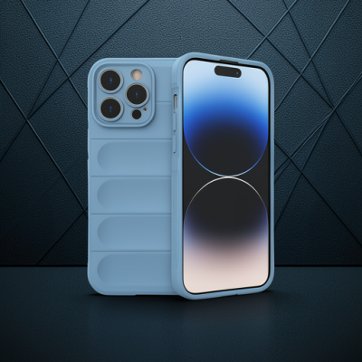 Apple İphone 14 Pro Kılıf Optimum Silikon - Sky Blue
