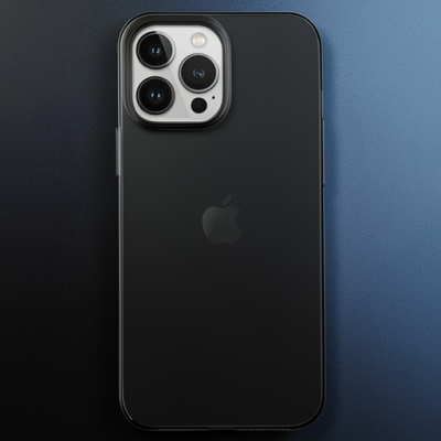 Apple İphone 14 Pro Kılıf Pc Sert Şeffaf Kapak - Siyah