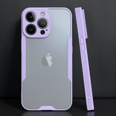 Apple İphone 14 Pro Kılıf Platin Silikon - Lila