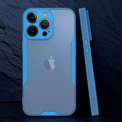 Apple İphone 14 Pro Kılıf Platin Silikon - Mavi