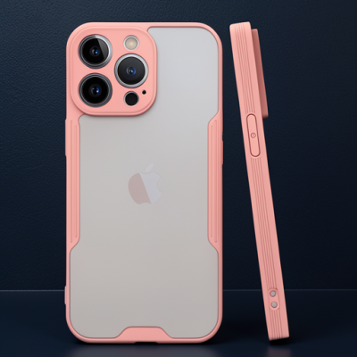 Apple İphone 14 Pro Kılıf Platin Silikon - Pembe