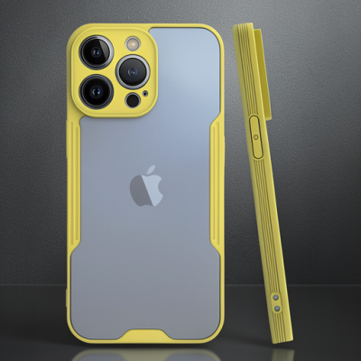 Apple İphone 14 Pro Kılıf Platin Silikon - Sarı