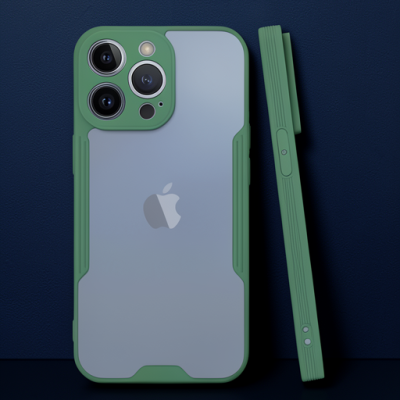 Apple İphone 14 Pro Kılıf Platin Silikon - Yeşil