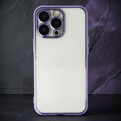 Apple İphone 14 Pro Kılıf Razer Lensli Silikon - Mor