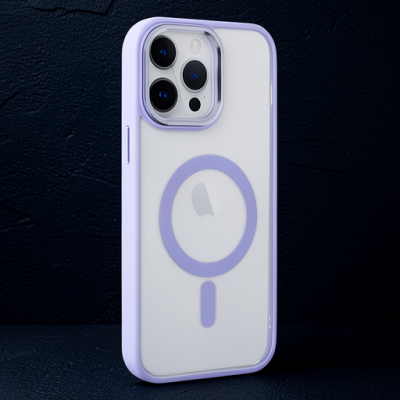 Apple İphone 14 Pro Kılıf Room Magneticsafe Silikon - Lila