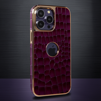 Apple İphone 14 Pro Kılıf Snake Kapak - Derin Mor