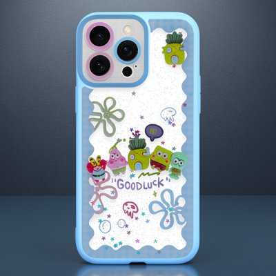 Apple İphone 14 Pro Kılıf Sweet Desenli Silikon Kapak - Açık Mavi