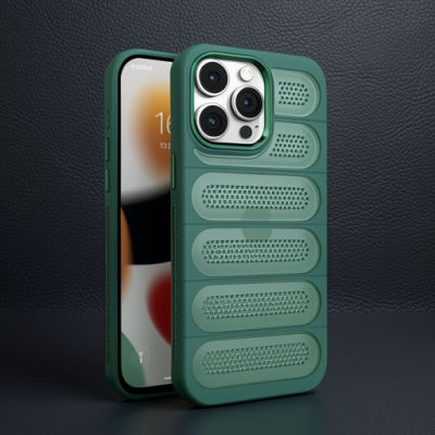 Apple İphone 14 Pro Max Kılıf Airmax Silikon Kapak - Koyu Yeşil