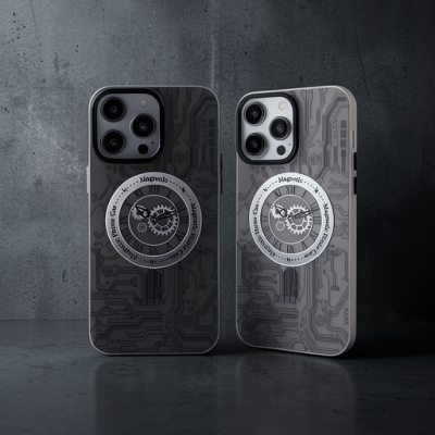 Apple İphone 14 Pro Max Kılıf Apollo Magneticsafe Desenli Kapak - Apollo Siyah - 1