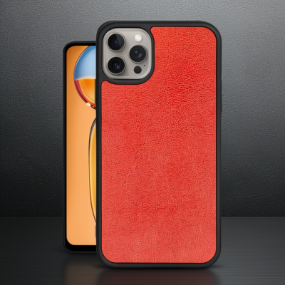 Apple İphone 14 Pro Max Kılıf Aras Deri Kapak - Kırmızı