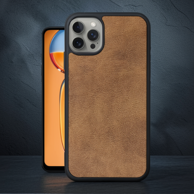 Apple İphone 14 Pro Max Kılıf Aras Deri Kapak - Taba