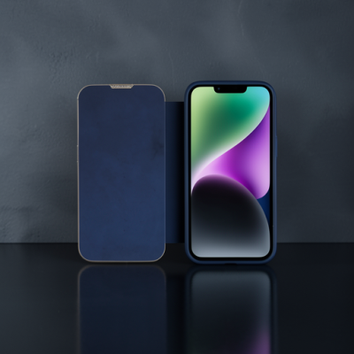 Apple İphone 14 Pro Max Kılıf Dolpin Kapaklı - Lacivert