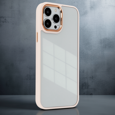 Apple İphone 14 Pro Max Kılıf Dora Kapak - Pudra
