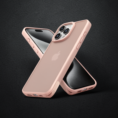Apple İphone 14 Pro Max Kılıf Elegant Kapak - Pudra