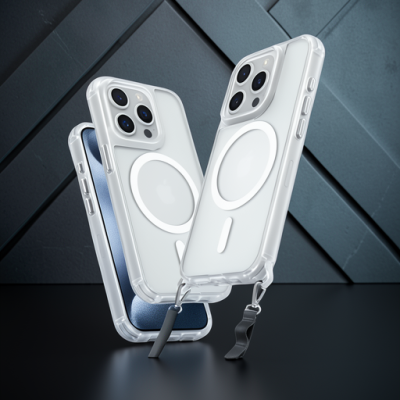 Apple İphone 14 Pro Max Kılıf Enka Magsafe Silikon Kılıf - Şeffaf