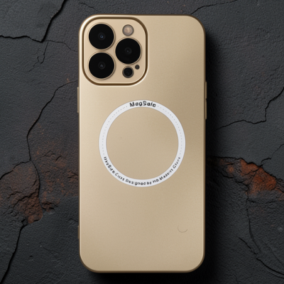 Apple İphone 14 Pro Max Kılıf Jack Magneticsafe Lens Silikon - Gold