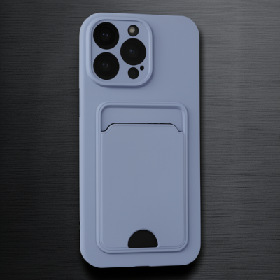 Apple İphone 14 Pro Max Kılıf Kelvin Kartvizitli Silikon - Lila