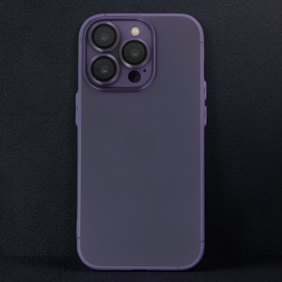 Apple İphone 14 Pro Max Kılıf Luko Lens Silikon - Derin Mor