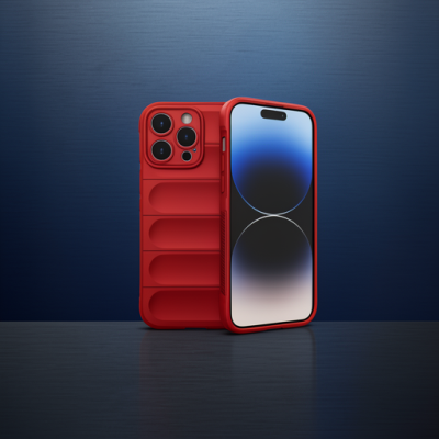 Apple İphone 14 Pro Max Kılıf Optimum Silikon - Kırmızı