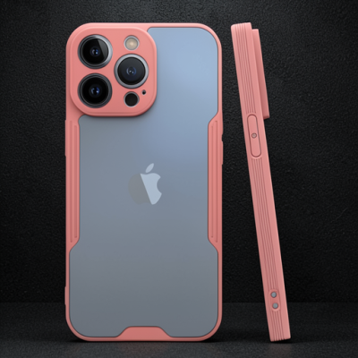 Apple İphone 14 Pro Max Kılıf Platin Silikon - Pembe